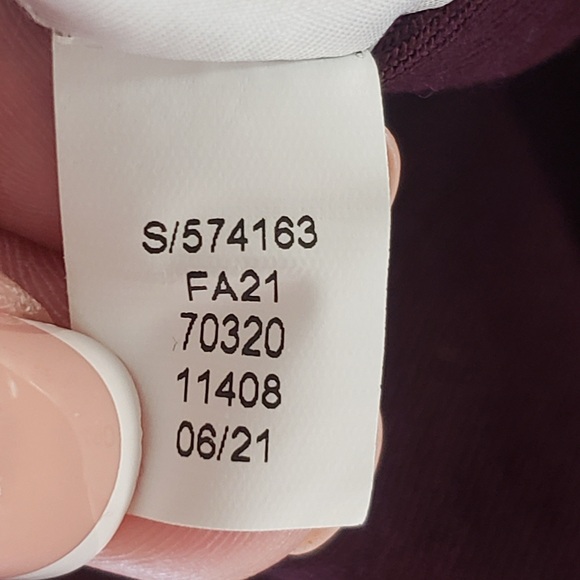 Loft Dress Shirt Womens M Burgundy Blouse Polka Dot Modest Office - Picture 8 of 8